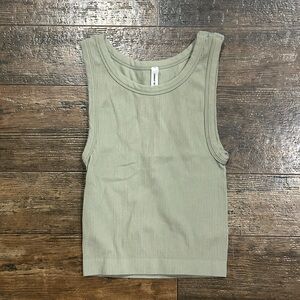 Sunday Best Ribbed Tank Top - Light Green